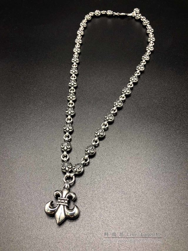 chrome hearts銀飾 克羅心童軍花項鏈 克羅心925純銀項鏈  gjc1860